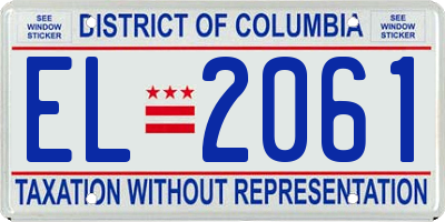 DC license plate EL2061