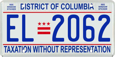 DC license plate EL2062