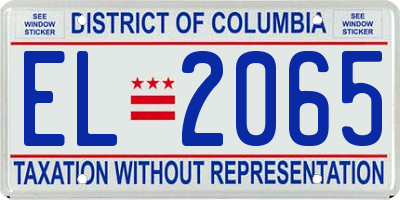 DC license plate EL2065