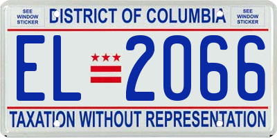 DC license plate EL2066