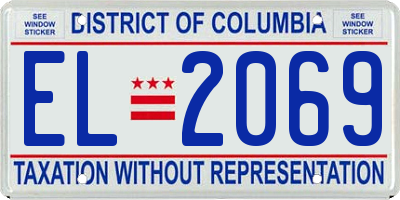 DC license plate EL2069