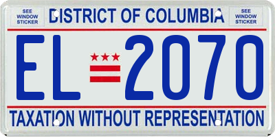 DC license plate EL2070