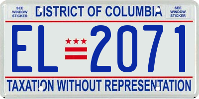 DC license plate EL2071