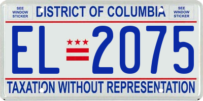 DC license plate EL2075