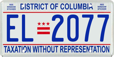 DC license plate EL2077