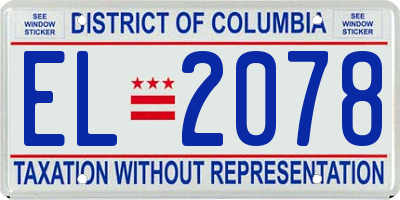 DC license plate EL2078