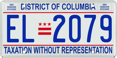 DC license plate EL2079