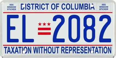 DC license plate EL2082