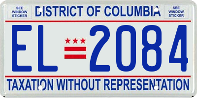 DC license plate EL2084