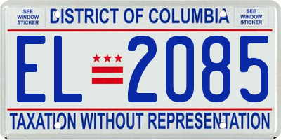 DC license plate EL2085