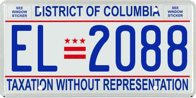 DC license plate EL2088