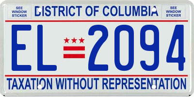 DC license plate EL2094