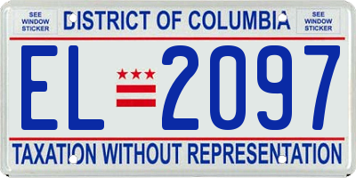 DC license plate EL2097