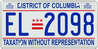 DC license plate EL2098