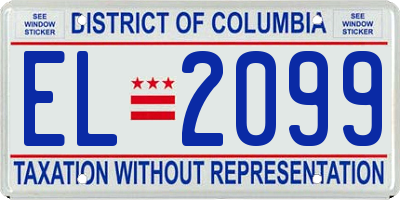 DC license plate EL2099