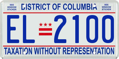 DC license plate EL2100