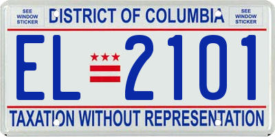 DC license plate EL2101