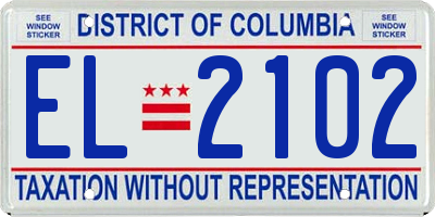 DC license plate EL2102