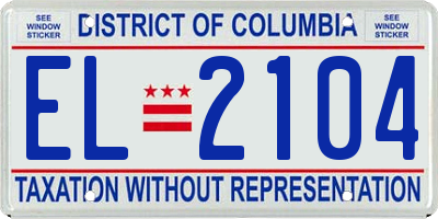 DC license plate EL2104