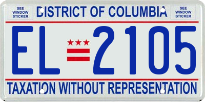 DC license plate EL2105