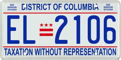 DC license plate EL2106