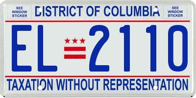 DC license plate EL2110