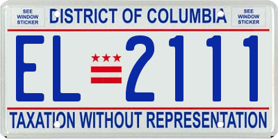 DC license plate EL2111