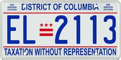 DC license plate EL2113