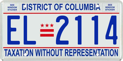 DC license plate EL2114