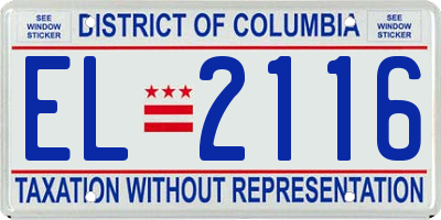 DC license plate EL2116