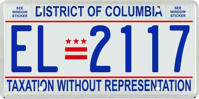 DC license plate EL2117