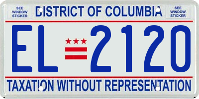 DC license plate EL2120