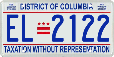 DC license plate EL2122