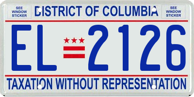 DC license plate EL2126