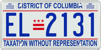 DC license plate EL2131