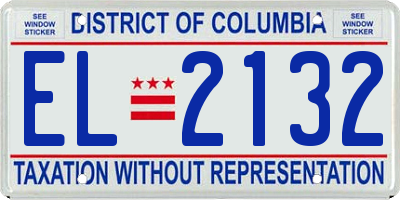 DC license plate EL2132