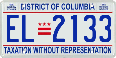 DC license plate EL2133