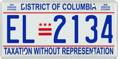 DC license plate EL2134