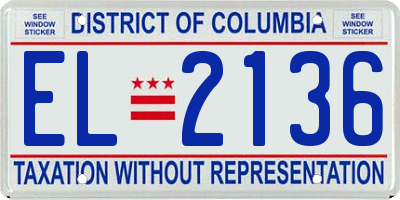 DC license plate EL2136