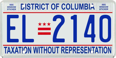 DC license plate EL2140