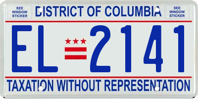 DC license plate EL2141