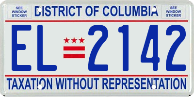 DC license plate EL2142