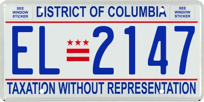 DC license plate EL2147