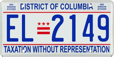 DC license plate EL2149