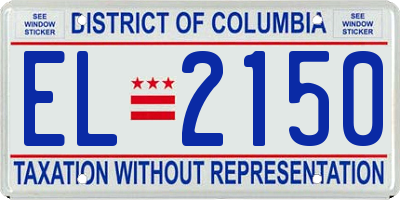 DC license plate EL2150