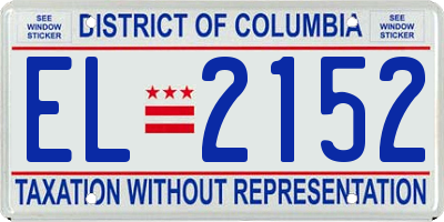 DC license plate EL2152