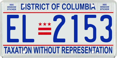 DC license plate EL2153