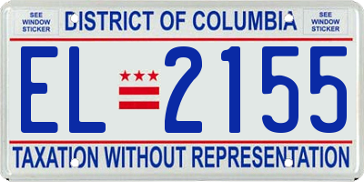 DC license plate EL2155