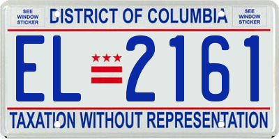 DC license plate EL2161