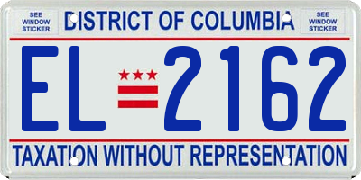 DC license plate EL2162